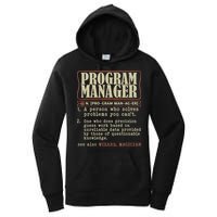 Program Manager Definition Women's Pullover Hoodie