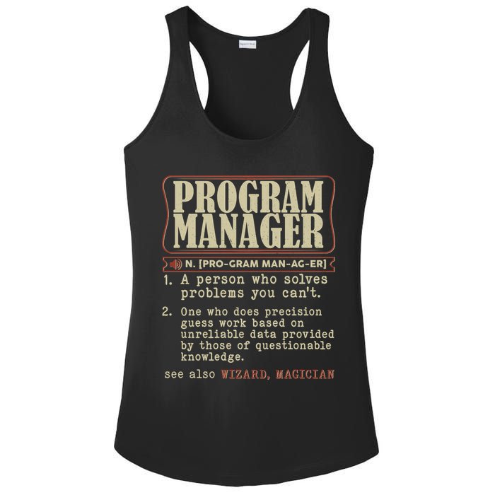 Program Manager Definition Ladies PosiCharge Competitor Racerback Tank