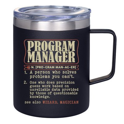 Program Manager Definition 12oz Stainless Steel Coffee Mug