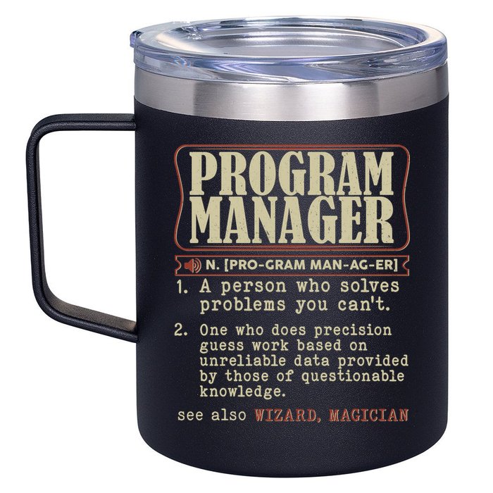 Program Manager Definition 12oz Stainless Steel Coffee Mug