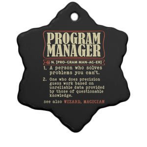 Program Manager Definition Ceramic Star Ornament