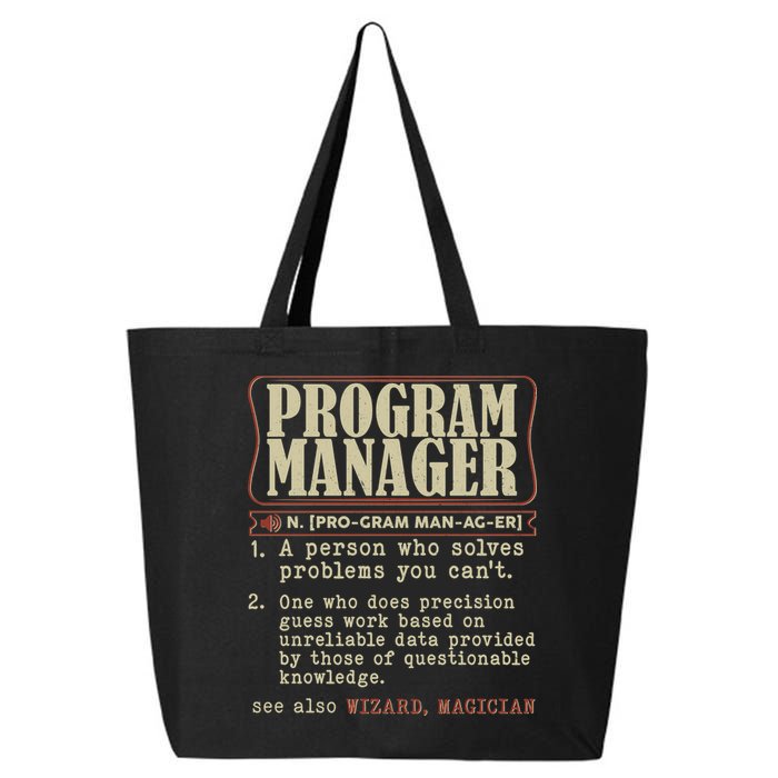 Program Manager Definition 25L Jumbo Tote