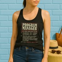 Program Manager Definition Womens Tank Top