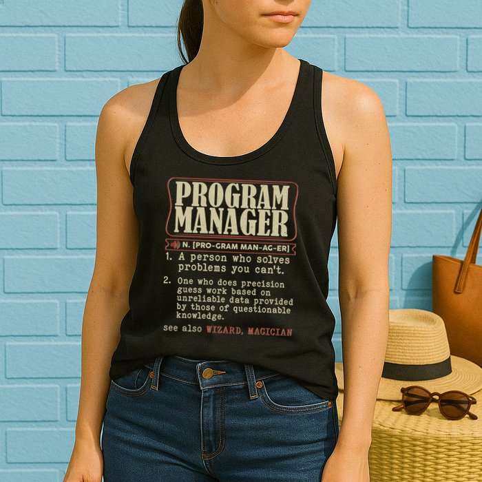 Program Manager Definition Womens Tank Top