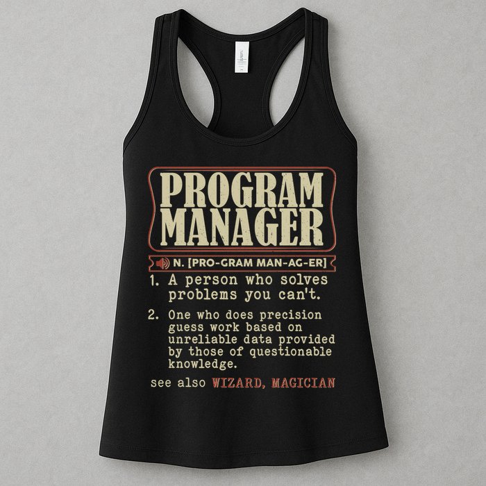 Program Manager Definition Womens Tank Top