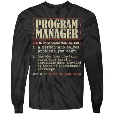 Program Manager Definition Tie-Dye Long Sleeve Shirt
