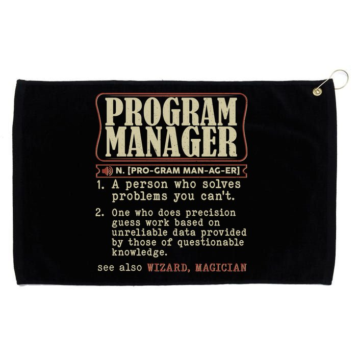 Program Manager Definition Grommeted Golf Towel
