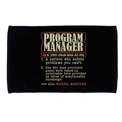 Program Manager Definition Microfiber Hand Towel