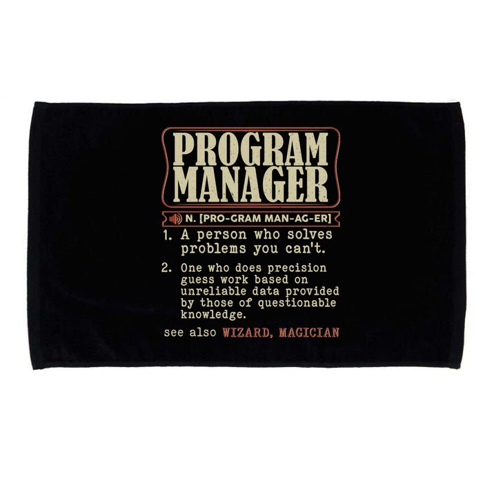 Program Manager Definition Microfiber Hand Towel