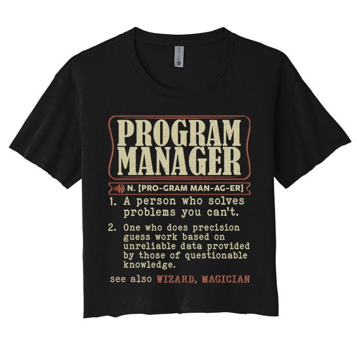 Program Manager Definition Crop Top