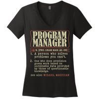 Program Manager Definition Women's V-Neck T-Shirt