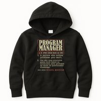 Program Manager Definition Kids Hoodie