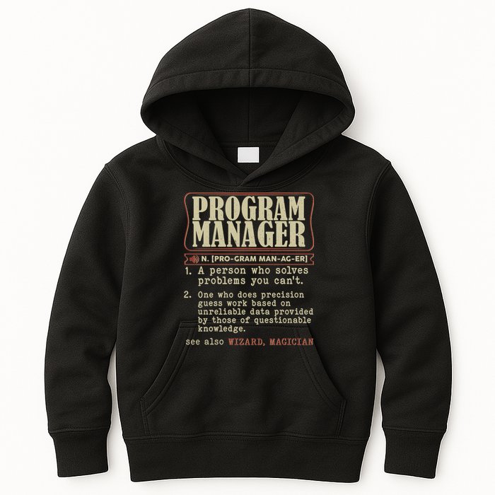 Program Manager Definition Kids Hoodie