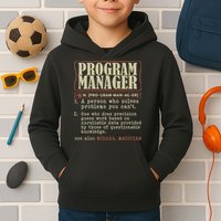 Program Manager Definition Kids Hoodie
