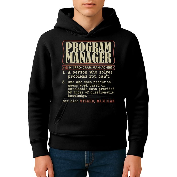 Program Manager Definition Kids Hoodie