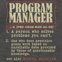 Program Manager Definition Vector Backpack