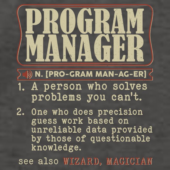 Program Manager Definition Vector Backpack
