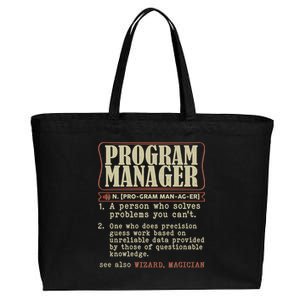 Program Manager Definition Cotton Canvas Jumbo Tote