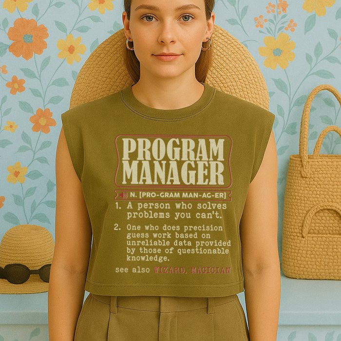 Program Manager Definition Garment-Dyed Women's Muscle Tee