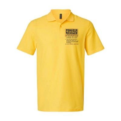 Program Manager Definition Softstyle Adult Sport Polo