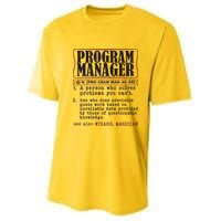 Program Manager Definition Youth Performance Sprint T-Shirt