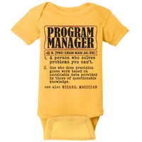 Program Manager Definition Baby Bodysuit