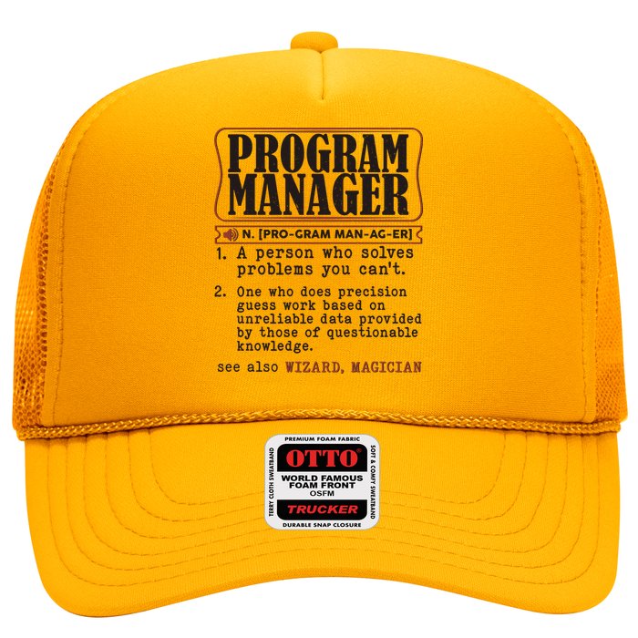 Program Manager Definition Trucker Hat