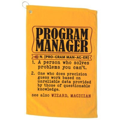 Program Manager Definition Golf Towel