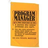 Program Manager Definition Golf Towel
