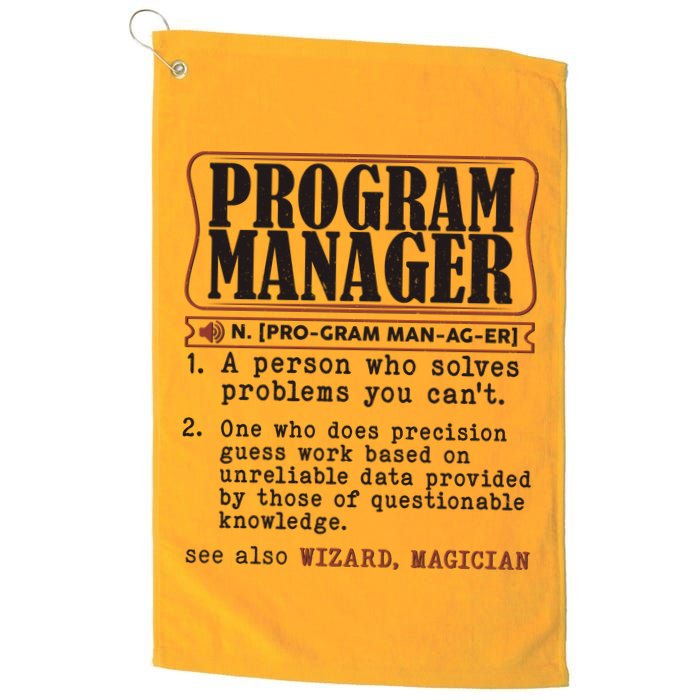 Program Manager Definition Golf Towel