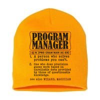 Program Manager Definition Short Acrylic Beanie