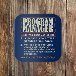 Program Manager Definition Coaster