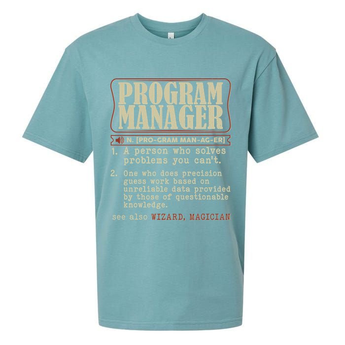 Program Manager Definition Sueded Cloud Jersey T-Shirt