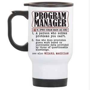 Program Manager Definition Stainless Steel Travel Mug