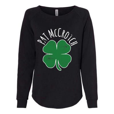 PAT McCROTCH Dirty Adult Irish ST PATRICKS DAY Gift Womens California Wash Sweatshirt