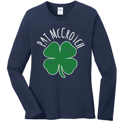 PAT McCROTCH Dirty Adult Irish ST PATRICKS DAY Gift Ladies Long Sleeve Shirt