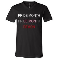 Pride Month Demon V-Neck T-Shirt