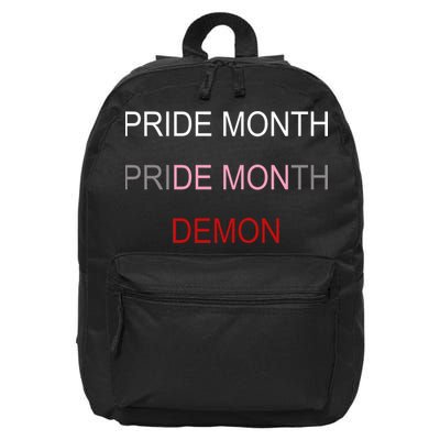 Pride Month Demon 16 in Basic Backpack