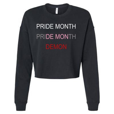 Pride Month Demon Cropped Pullover Crew