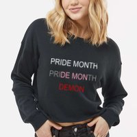 Pride Month Demon Cropped Pullover Crew