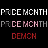 Pride Month Demon Womens T-Shirt