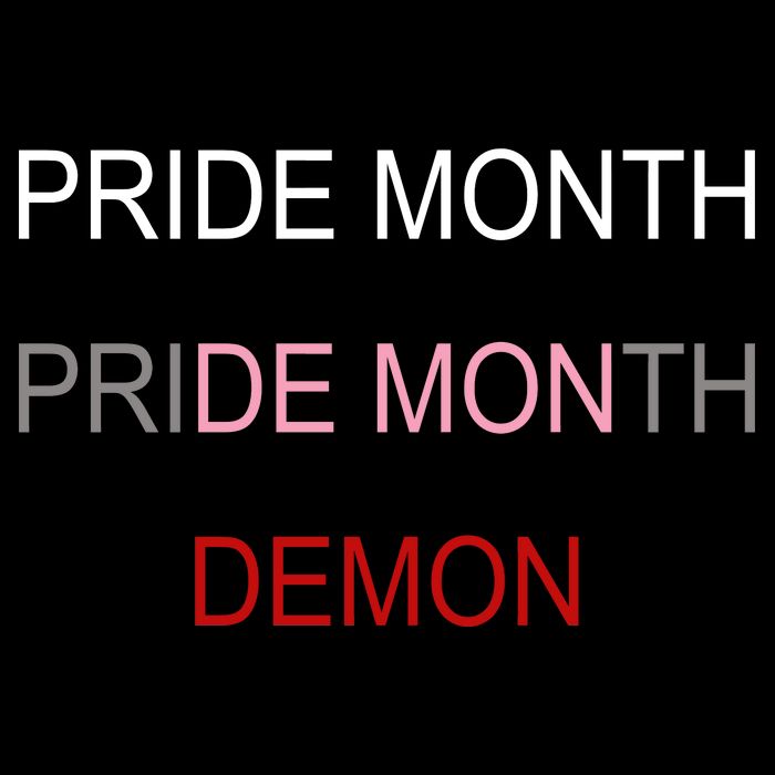 Pride Month Demon Womens T-Shirt