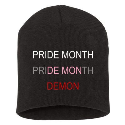 Pride Month Demon Short Acrylic Beanie