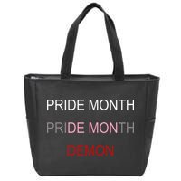 Pride Month Demon Zip Tote Bag