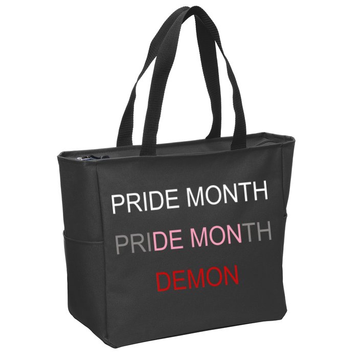 Pride Month Demon Zip Tote Bag