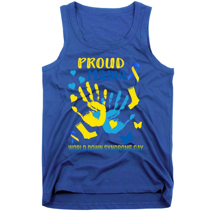 Proud Mama Down Syndrome Awareness T21 Gift Tank Top