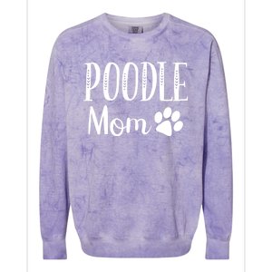 Poodle Mom Dog Lover Owner Cute Paw Print Arrow Gift Colorblast Crewneck Sweatshirt