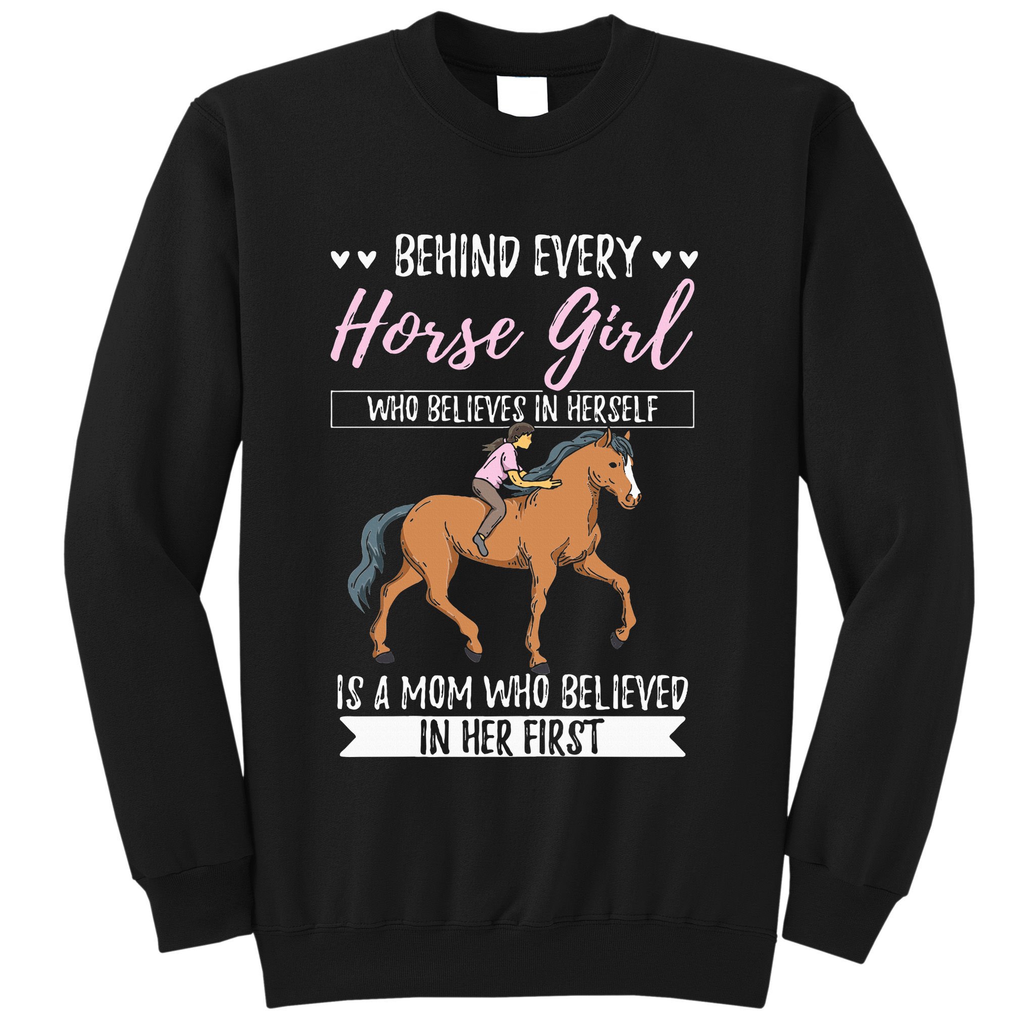 Proud Mama Daughter At Equestrian Horses Hobby Mommy Sweatshirt