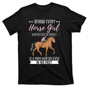 Proud Mama Daughter At Equestrian Horses Hobby Mommy T-Shirt