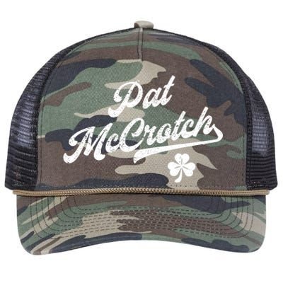 Pat McCrotch Dirty Adult Irish ST PATRICKS DAY Retro Rope Trucker Hat Cap